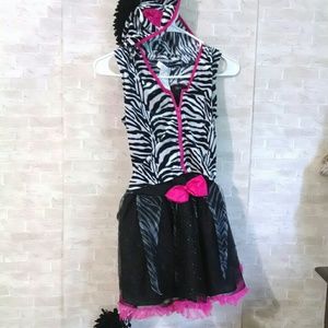 Zebra Girl's costume party dance tutu dress up
